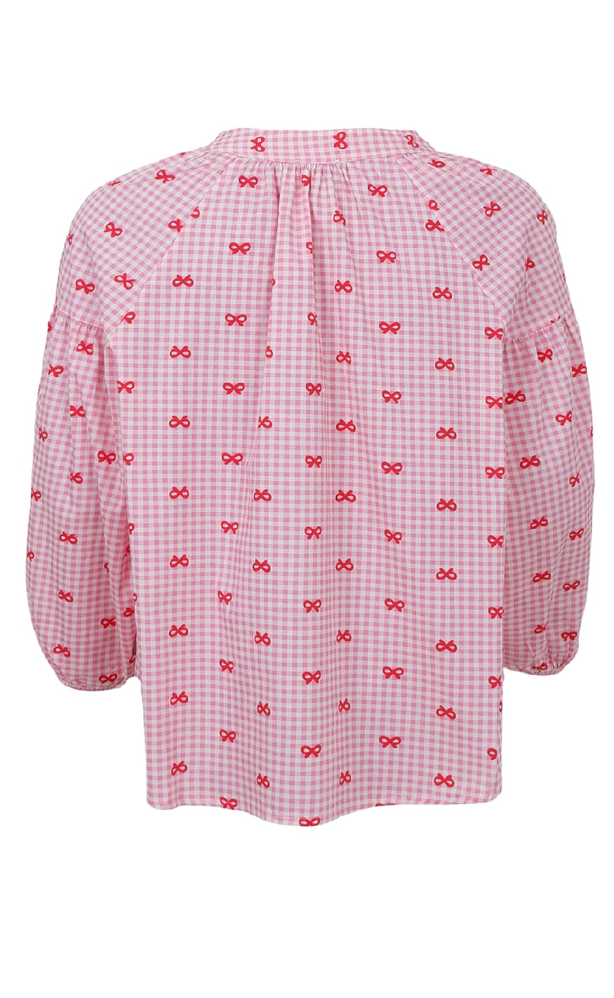 Black Colour Skjorte - Witty - Pink Bow
