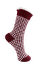 Black Colour Strømper - Lumina - Wine Checkered