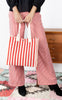 Black Colour Taske - Piper - Red Stripe