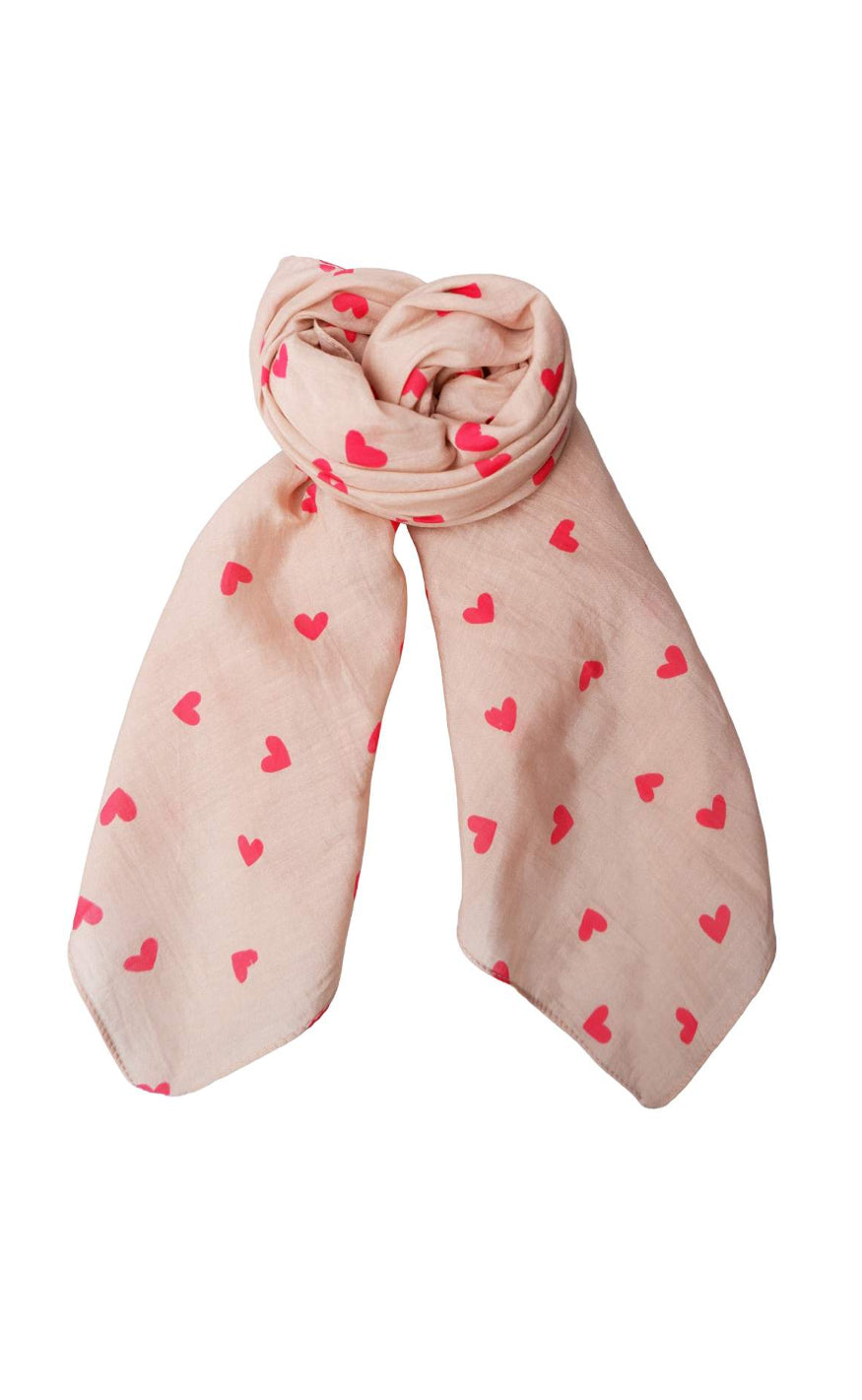 Black Colour Tørklæde - Claudine Mini - Rose Heart