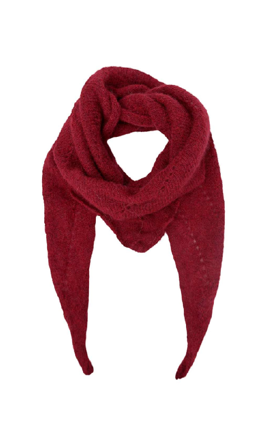 Black Colour Tørklæde - Dell Knitted Mini - Wine