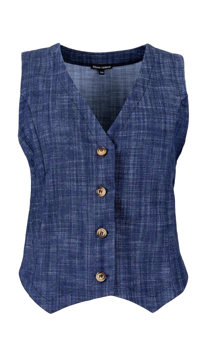 Black Colour Vest - Box - Navy