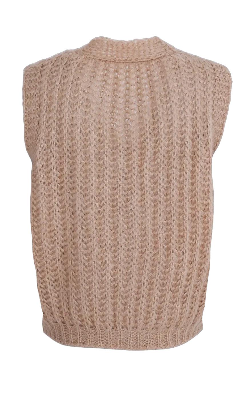 Black Colour Vest - Casey - Latte