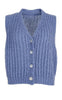 Black Colour Vest - Casey - Soft Blue