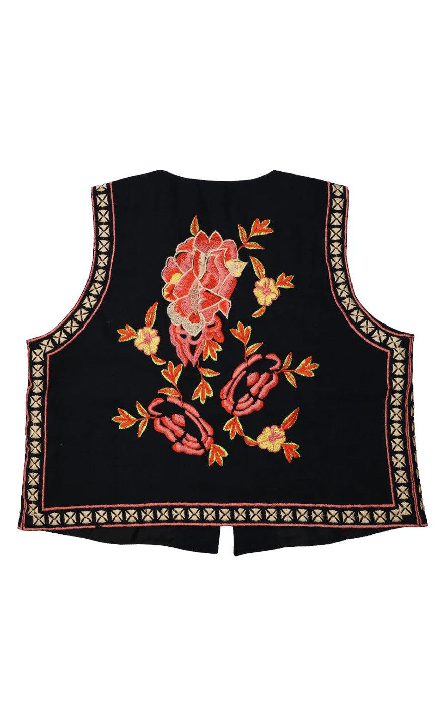 Black Colour Vest - Lulu - Black