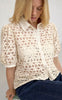 *Aktiver ikke* Continue Bluse - Charlotte Lace SS - Off White