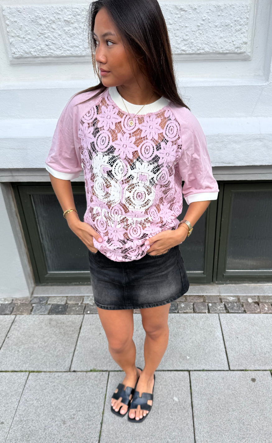 Continue Bluse - Conni 88 Lace - Rose
