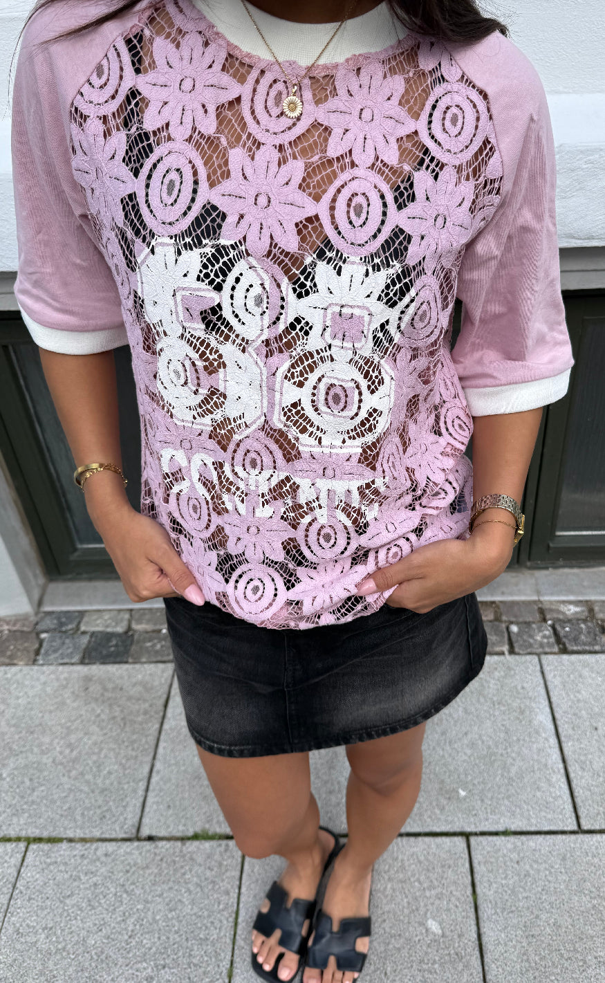 Continue Bluse - Conni 88 Lace - Rose