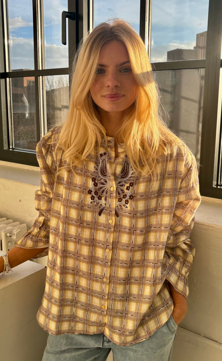 Continue Bluse - Hallie - Check