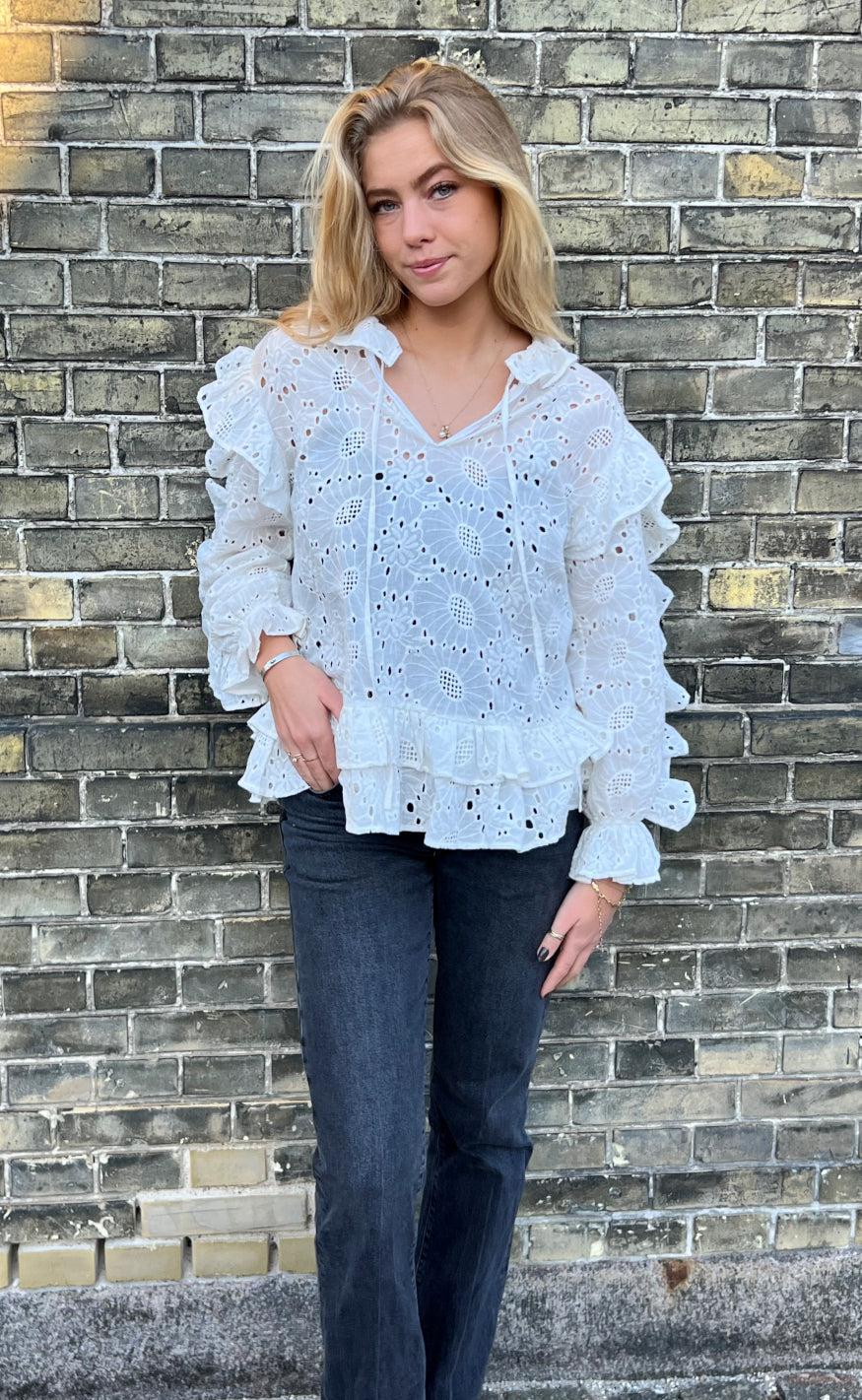 Continue Bluse - Lee - White