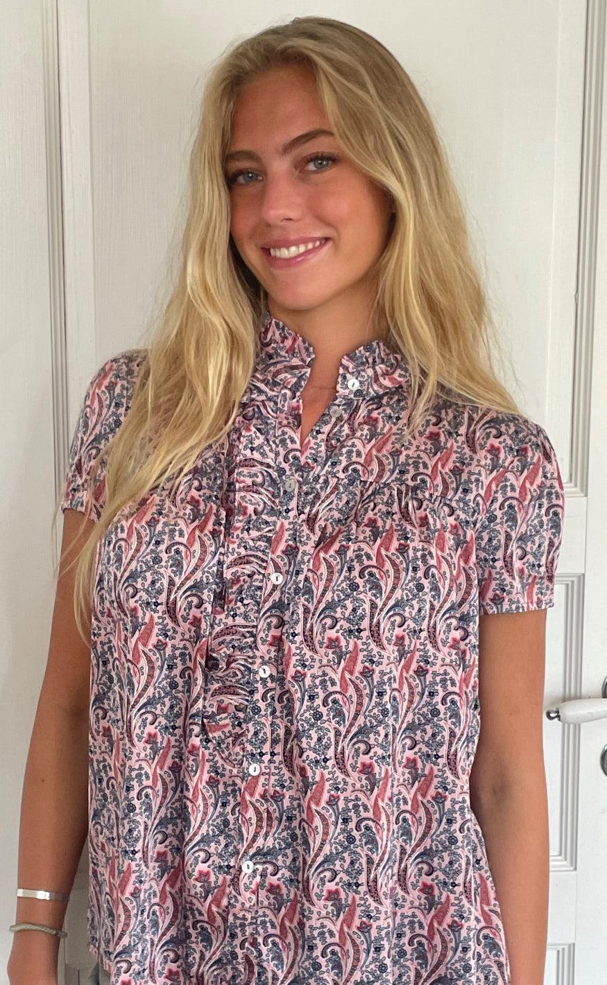 Continue Bluse - Malika - Rose Paisley