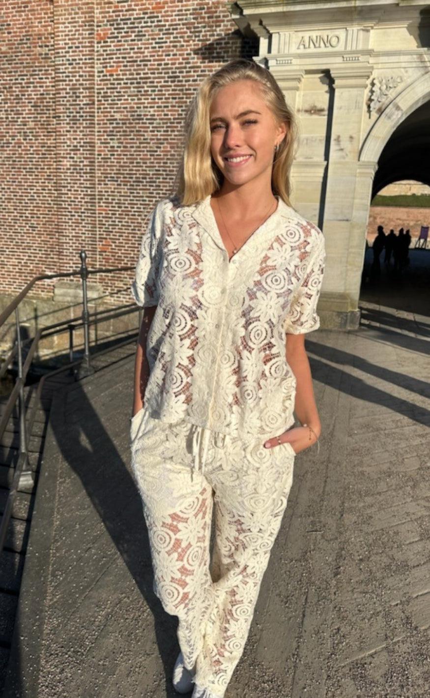 Continue Bukser - Lis Lace - Off White