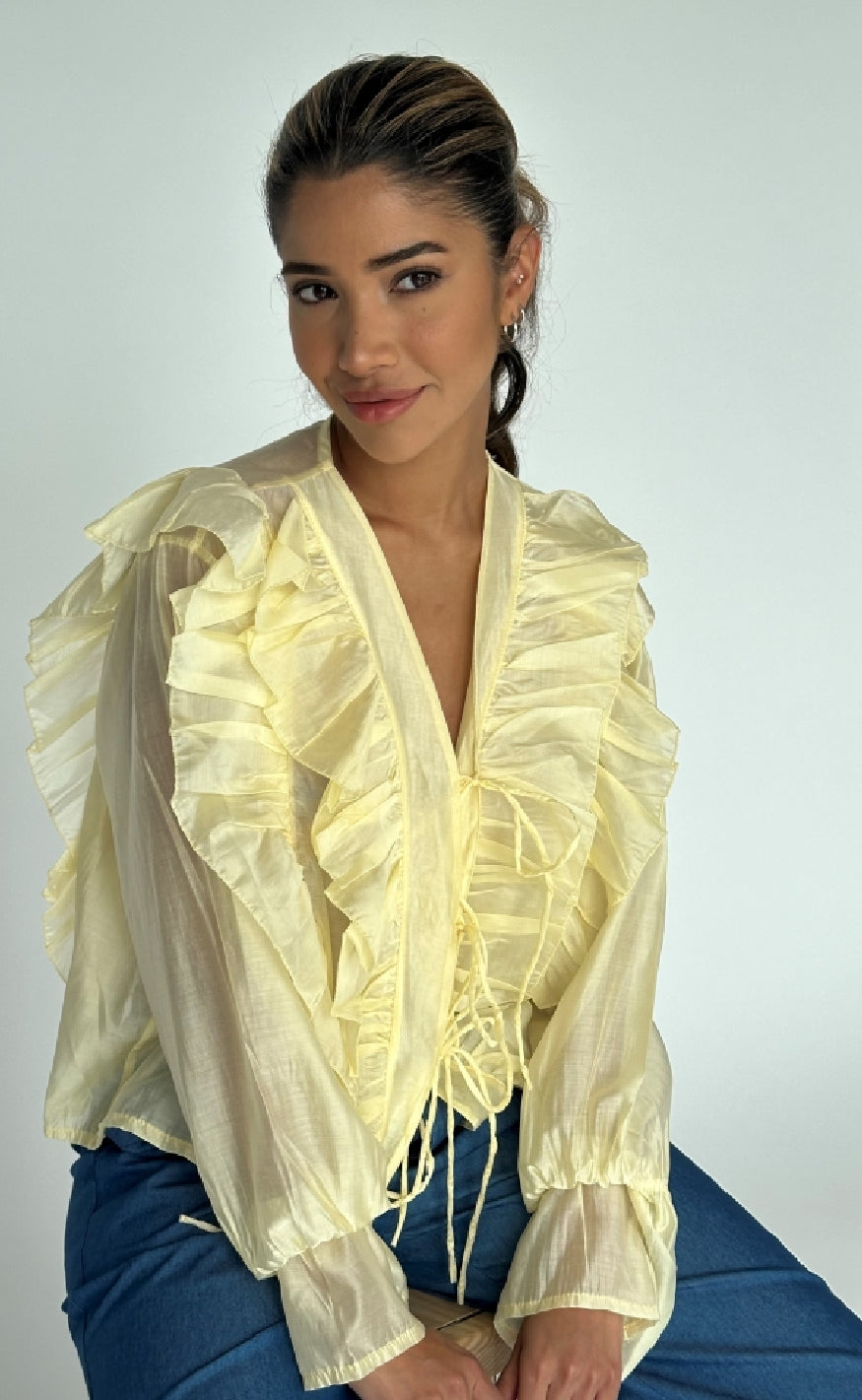 Continue Skjorte - Citta - Light Yellow