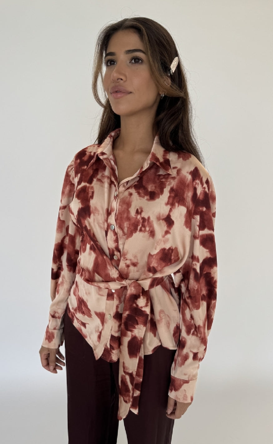 Continue Skjorte - Roseanne - Bordox Print