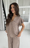 Continue Top - Christel - Brown Small Stripe