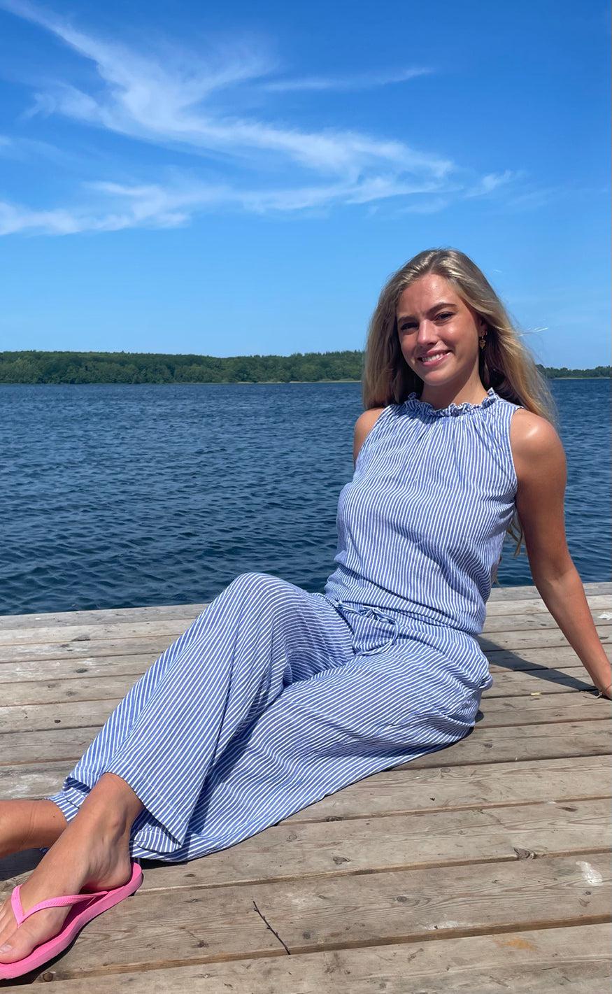 Continue Top - Liva Stripe - Blue/White