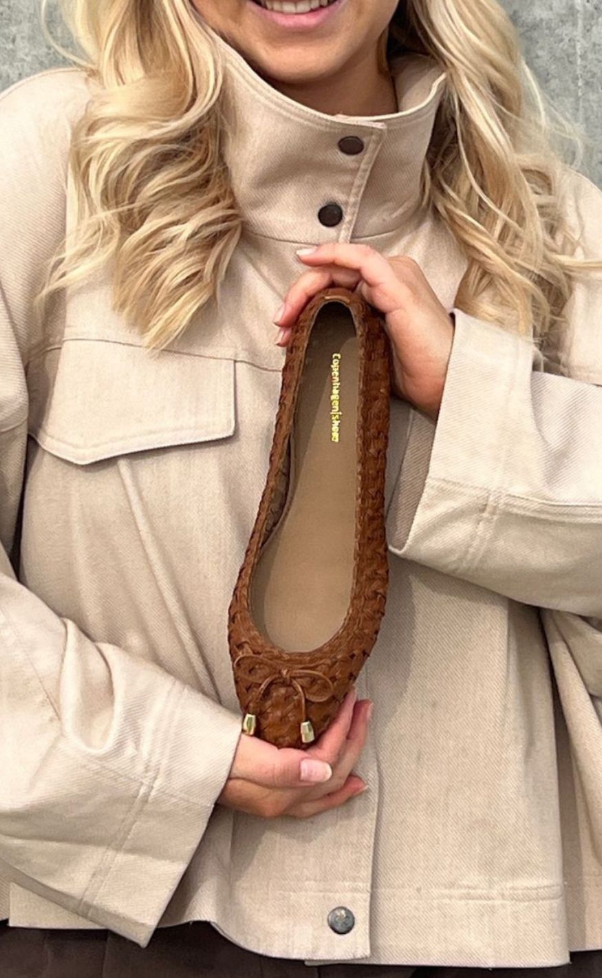 Copenhagen Shoes Ballerinaer - On My Love - Cognac