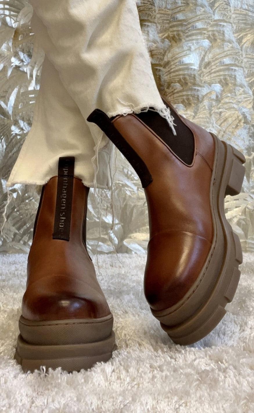 Copenhagen Shoes Støvle - You And Me Low - Cognac