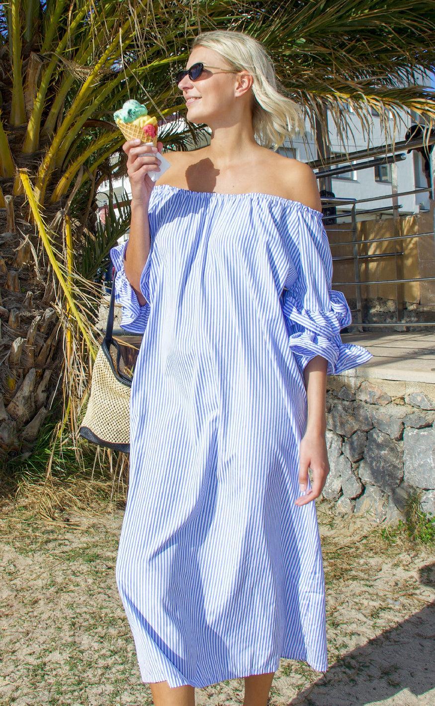 Cras Kjole - Ita - Blue Stripe