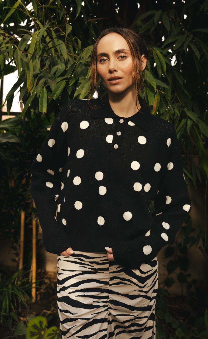 Cras Pullover - Love - Black White Dot