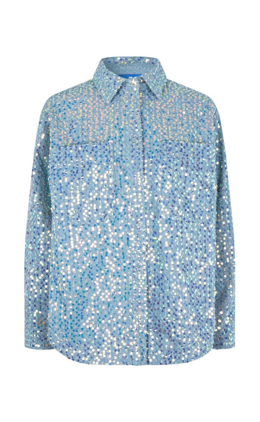 Cras Skjorte - North - Blue Glitter