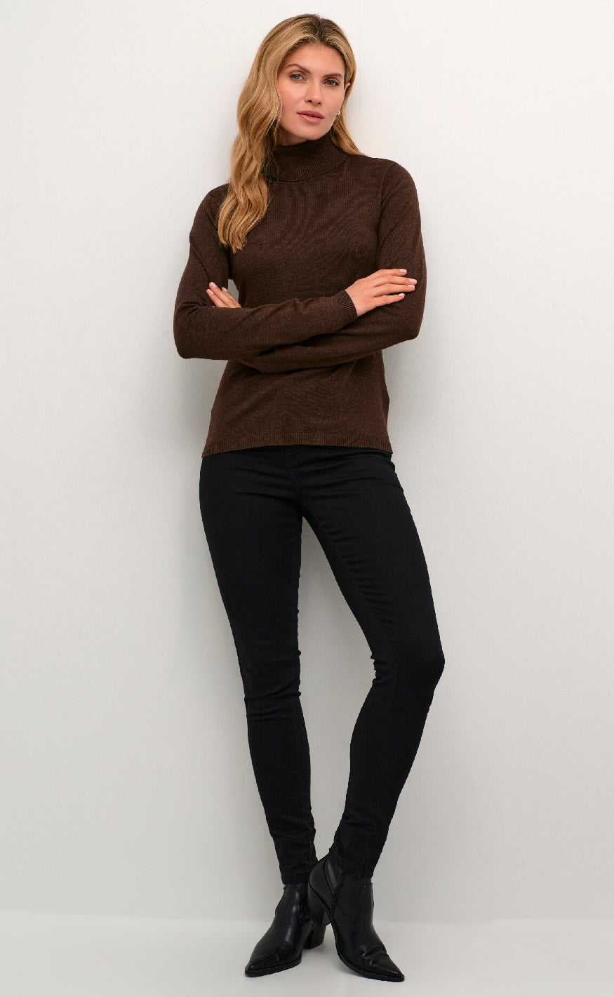 Culture Bluse - Annemarie High - Demitasse Melange