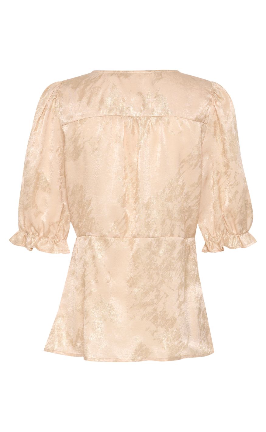 Culture Bluse - Casy - Beige/Gold Art