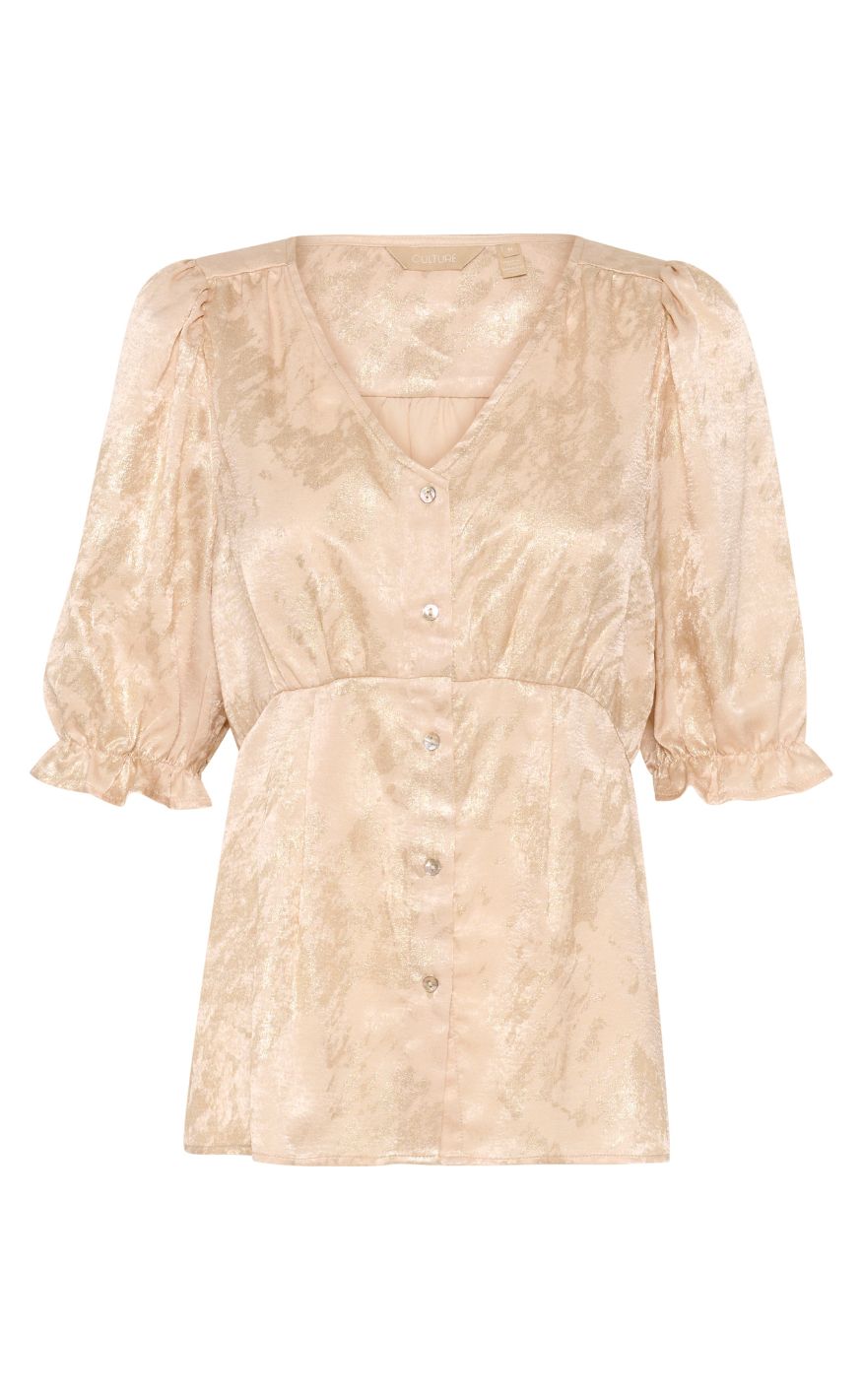 Culture Bluse - Casy - Beige/Gold Art