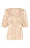 Culture Bluse - Casy - Beige/Gold Art