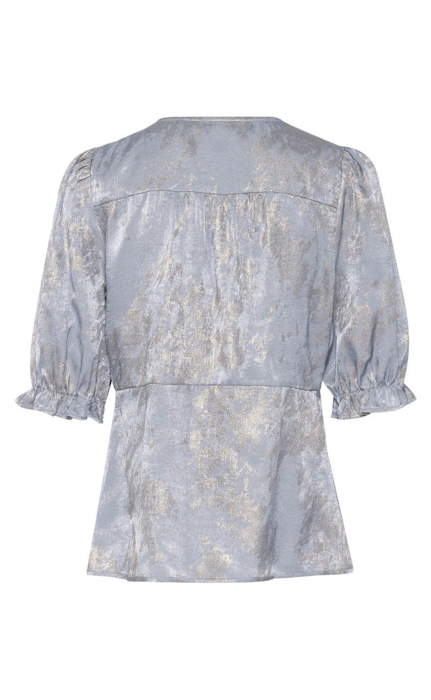 Culture Bluse - Casy - Beige/Silver Art