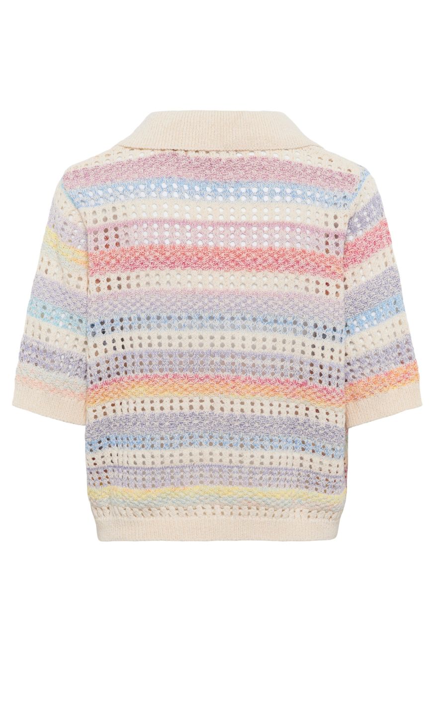 Culture Bluse - Juana Polo - Multi Stripe