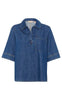 Culture Bluse - Pin Arpa - Dark Blue Wash