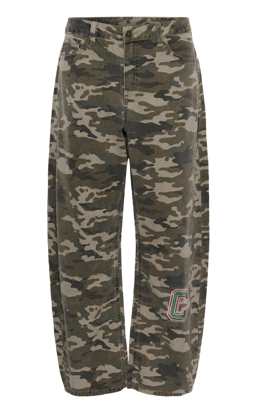 Culture Bukser - Camilja Barrel - Camouflage