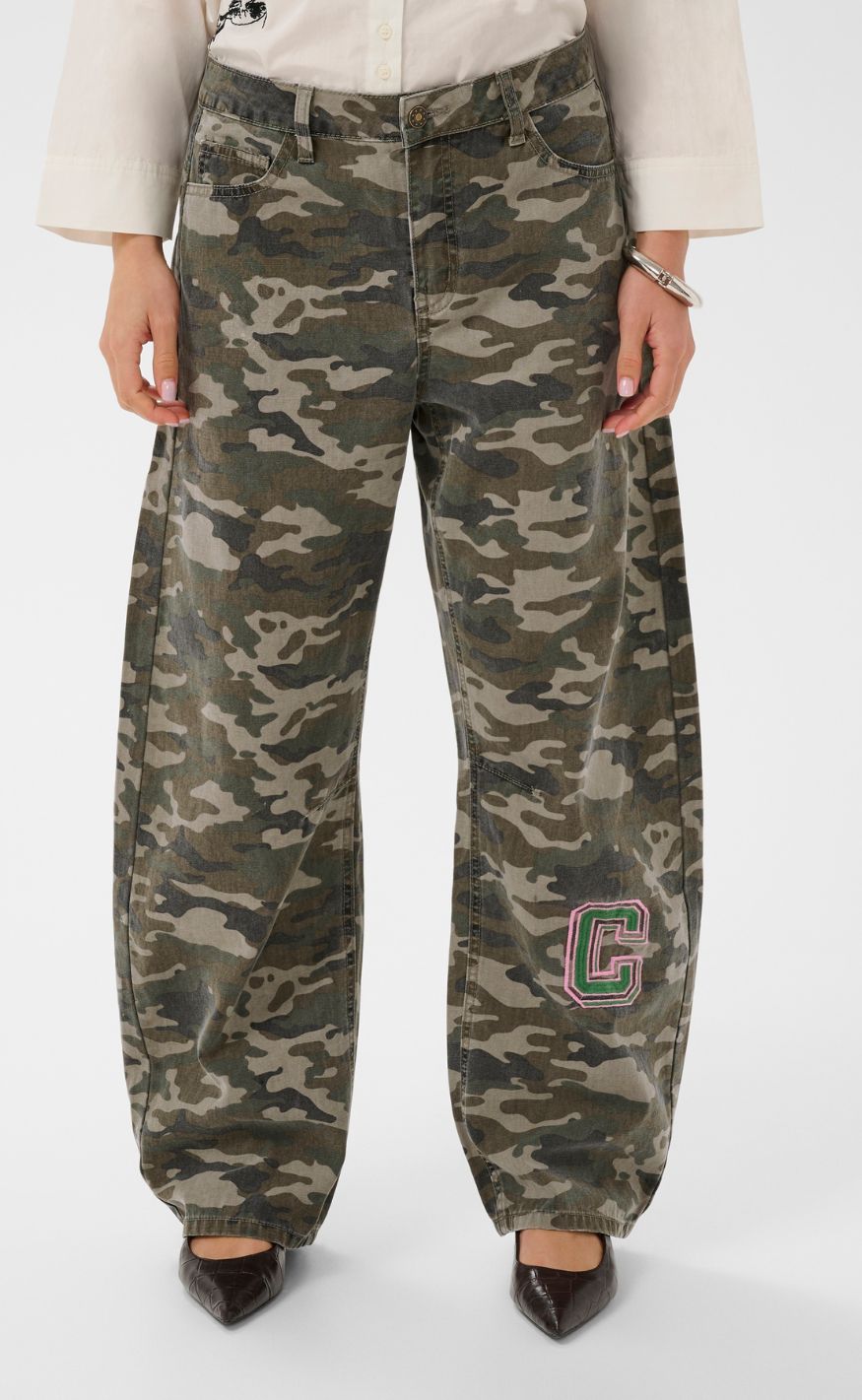 Culture Bukser - Camilja Barrel - Camouflage