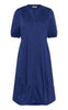 Culture Kjole - Antoinett SS Placket - Mazarine Blue