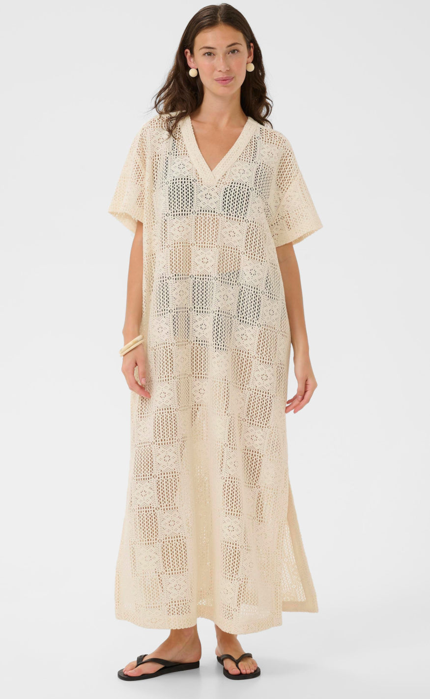 Culture Kjole - Consta Kaftan - Whitecap