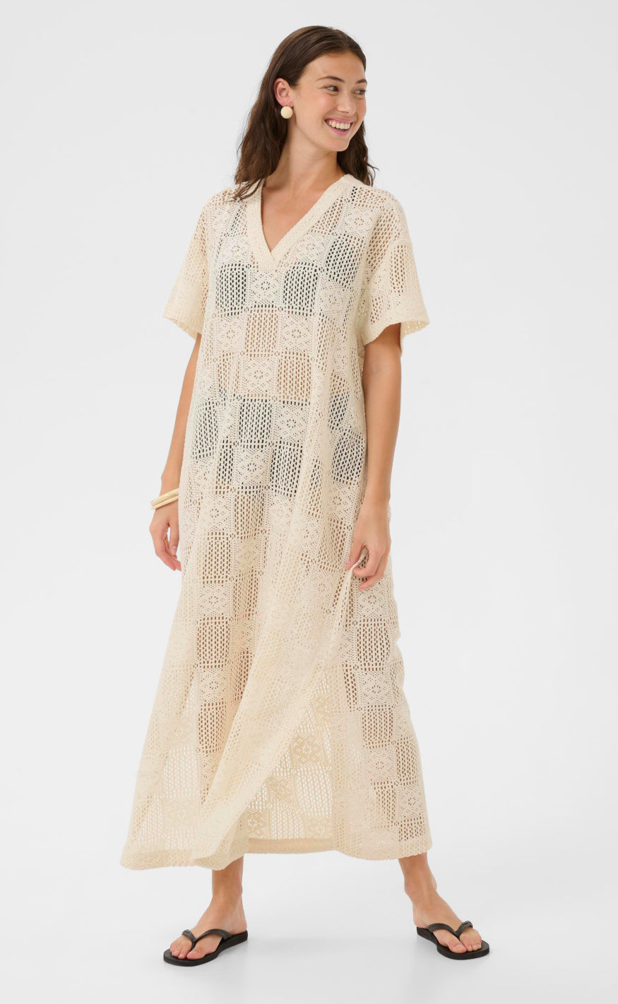 Culture Kjole - Consta Kaftan - Whitecap