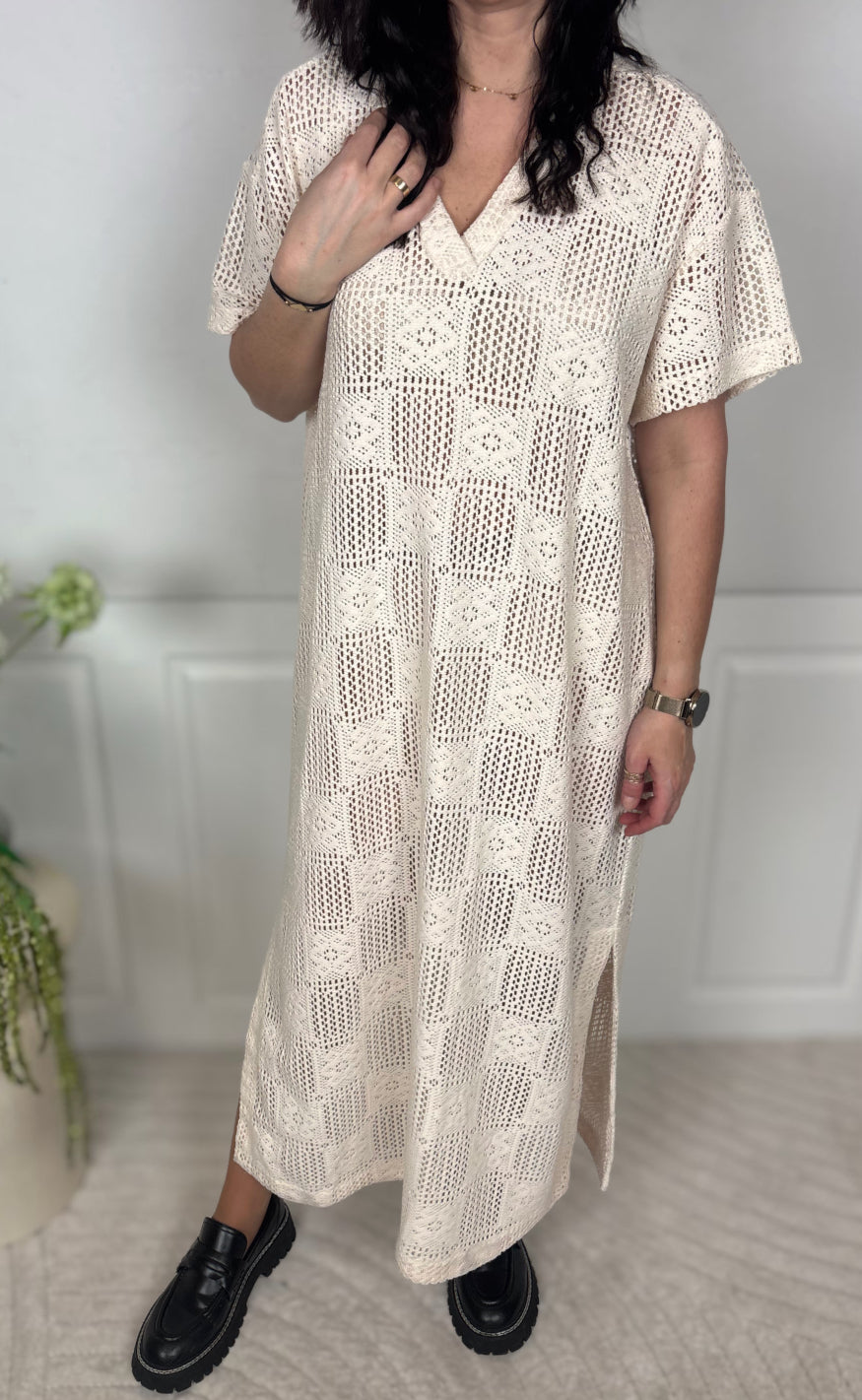 Culture Kjole - Consta Kaftan - Whitecap