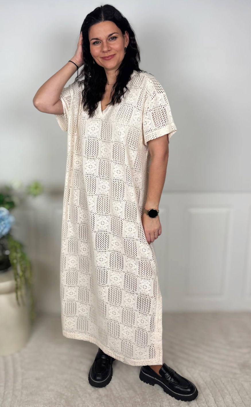 Culture Kjole - Consta Kaftan - Whitecap