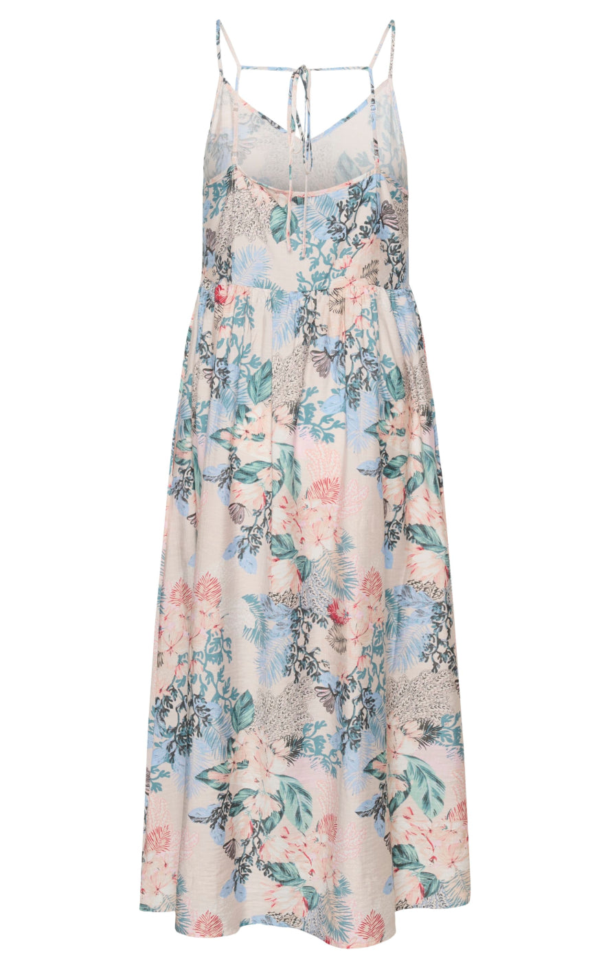 Culture Kjole - Lotus Greece - Whitecap/Blue Leaf