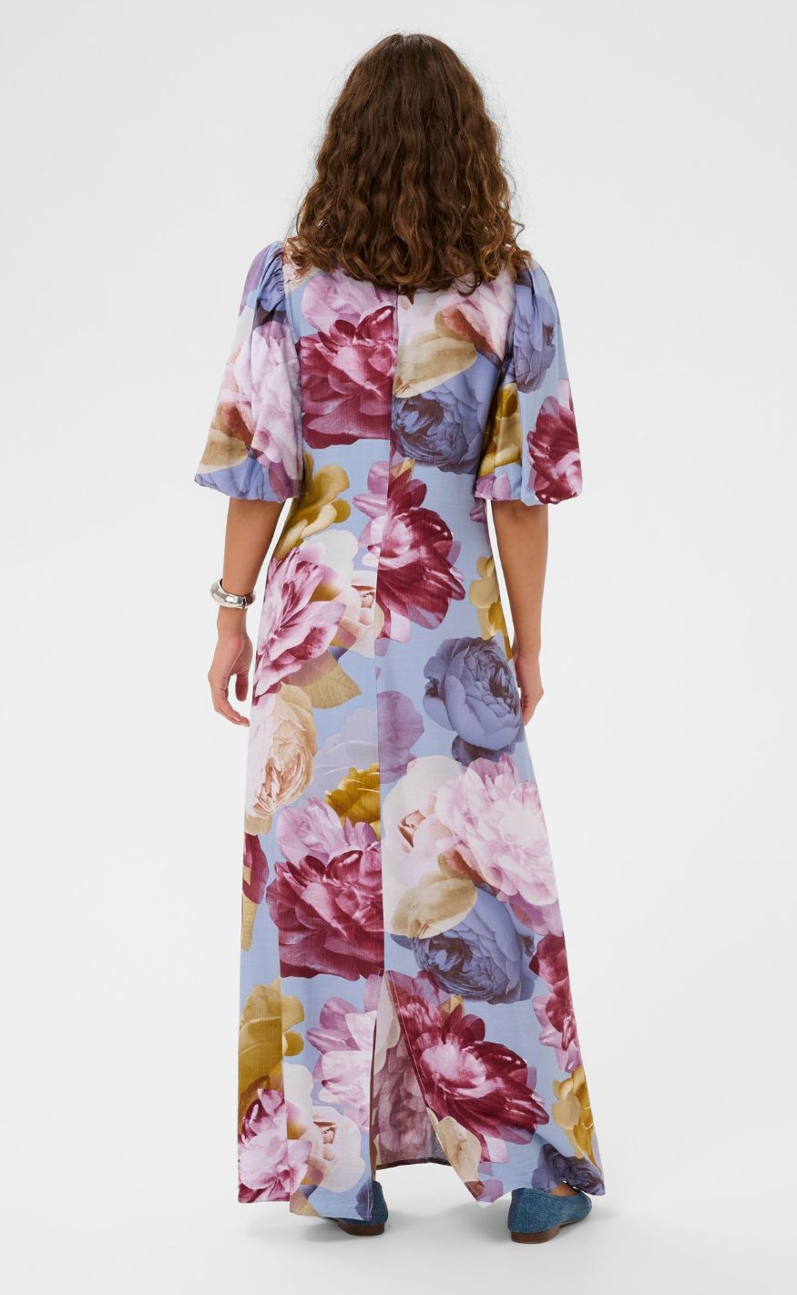 Culture Kjole - Magna Greece - Blue//Pink/Yellow Flower