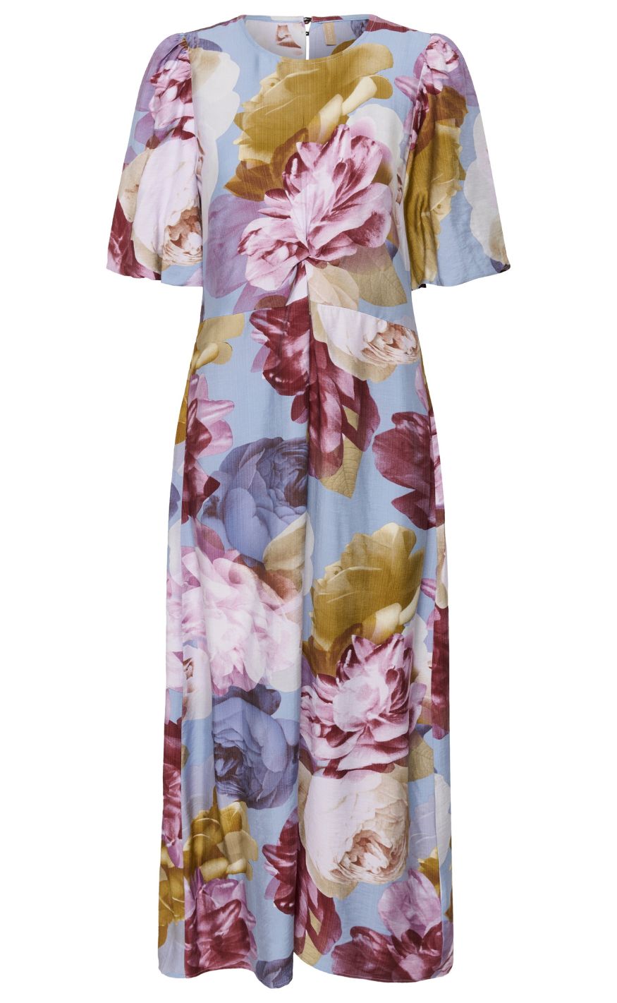 Culture Kjole - Magna Greece - Blue//Pink/Yellow Flower
