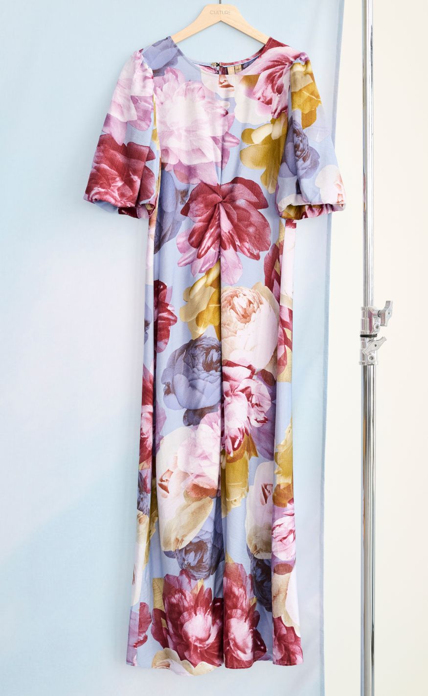 Culture Kjole - Magna Greece - Blue//Pink/Yellow Flower