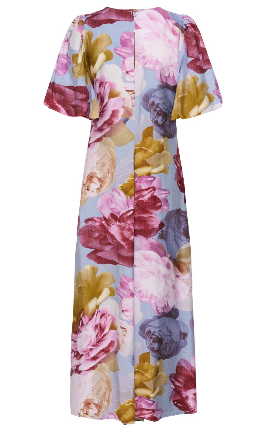 Culture Kjole - Magna Greece - Blue//Pink/Yellow Flower