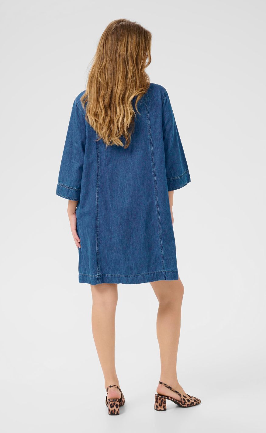 Culture Kjole - Pin Arpa - Dark Blue Wash