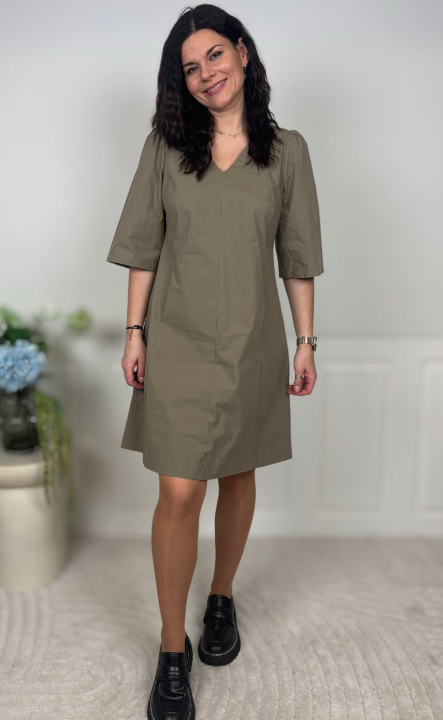 Culture Kjole - Ubendine - Dusky Green