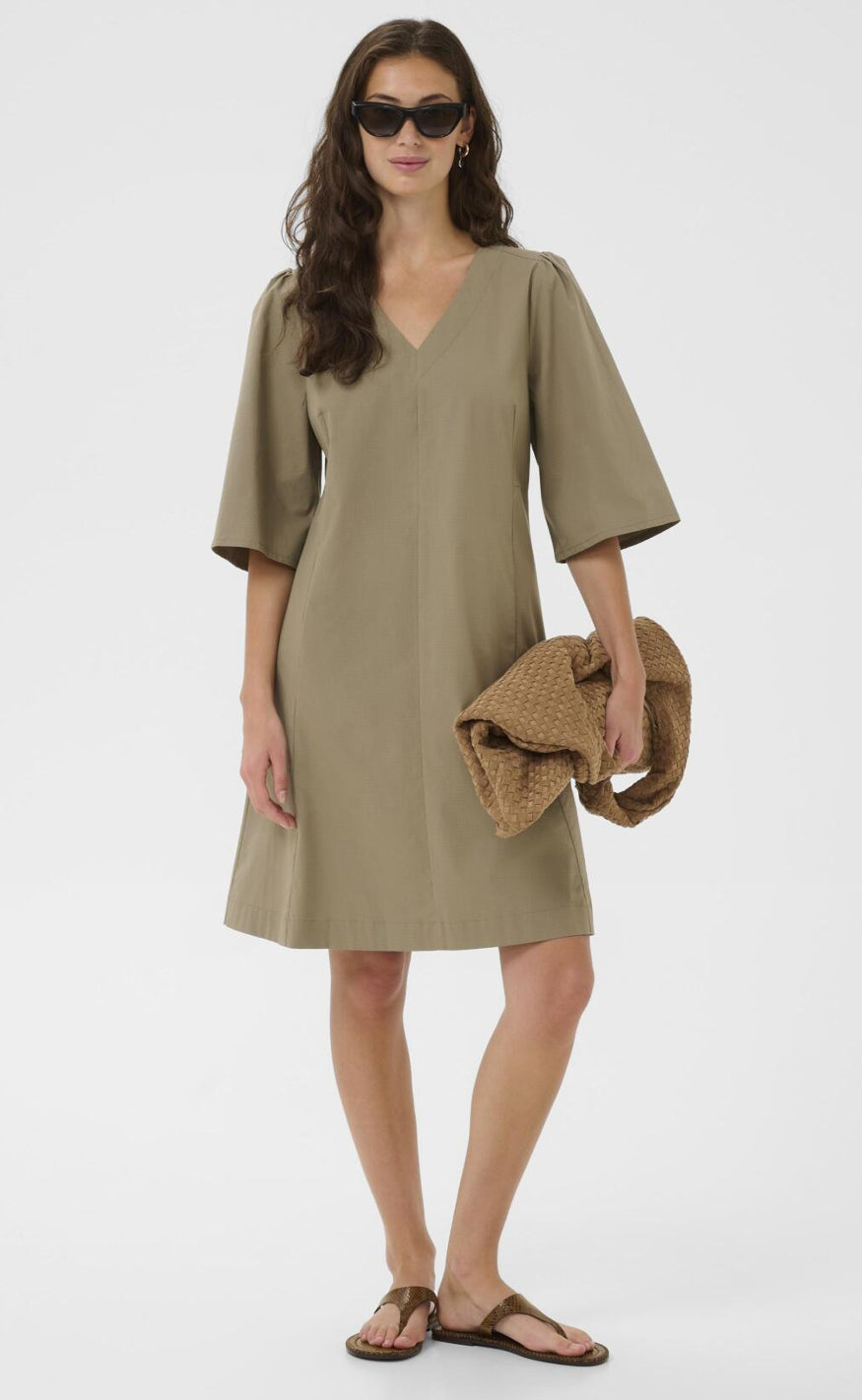 Culture Kjole - Ubendine - Dusky Green