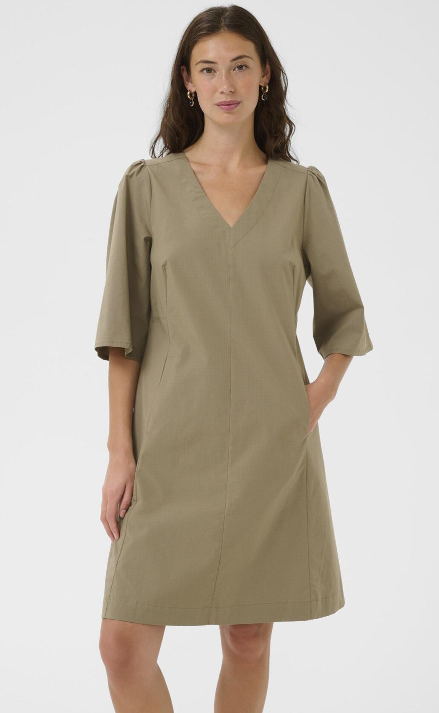 Culture Kjole - Ubendine - Dusky Green