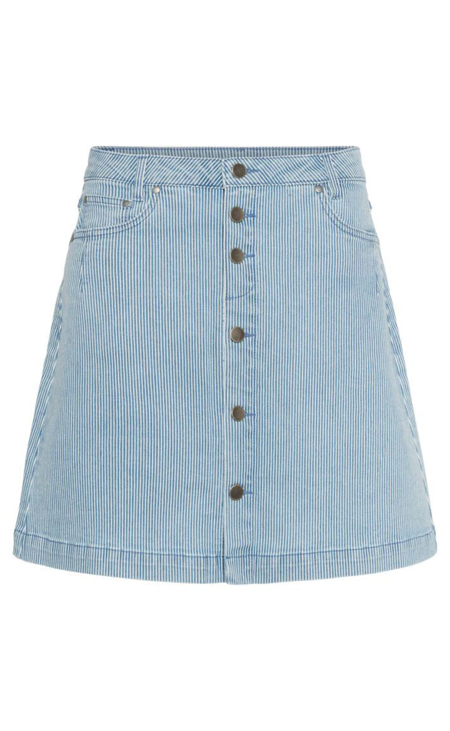Culture Nederdel - Milky Short - Blue/White Stripe