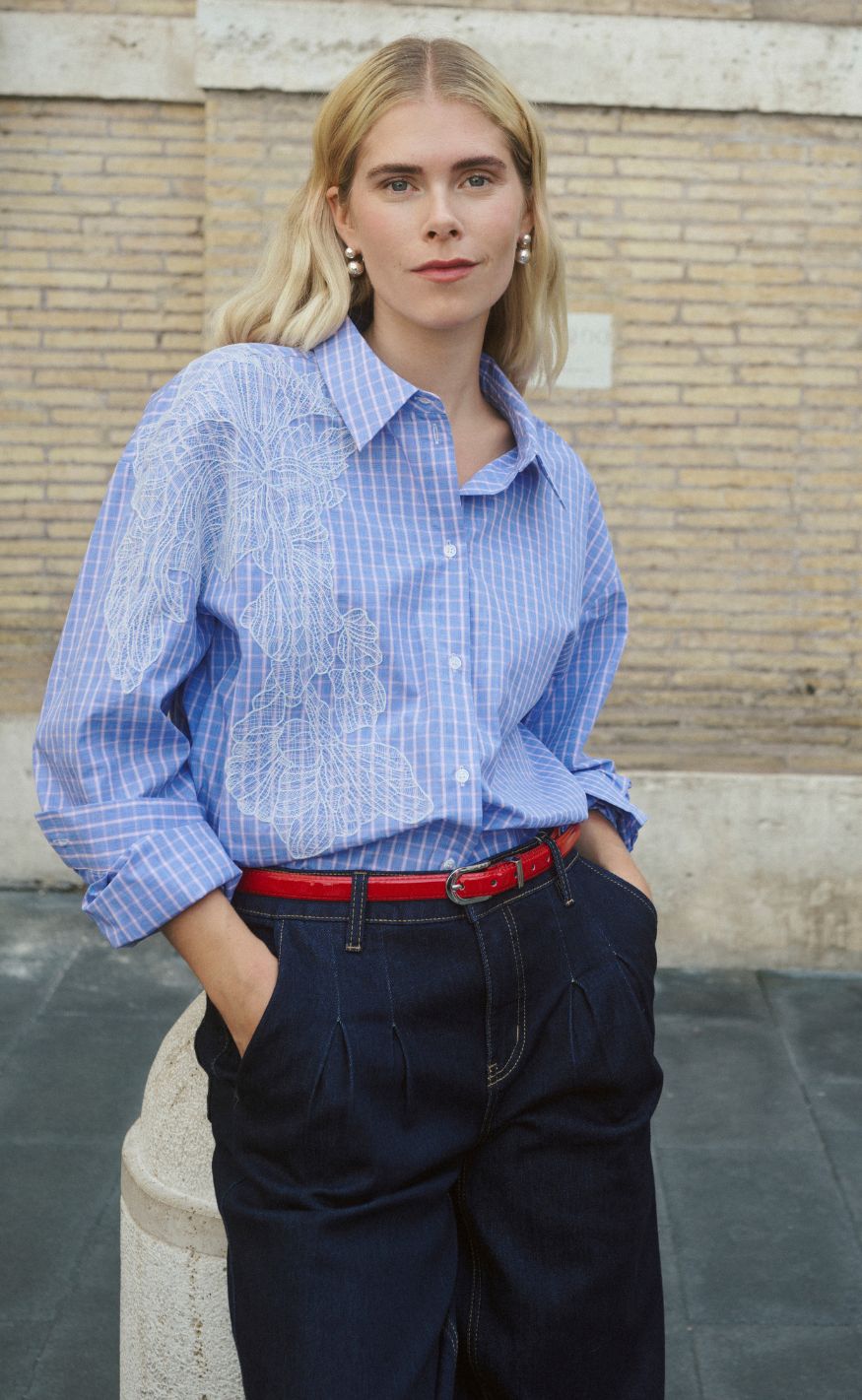 Culture Skjorte - Jani Deco - Blue Check